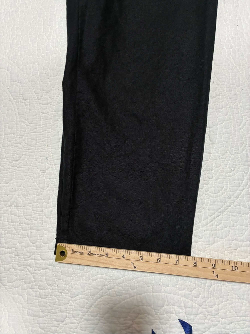 Gap Women Relaxed Tapered Pants Size S Black Pockets Cotton Linen Elastic Waist - Picture 7 of 8